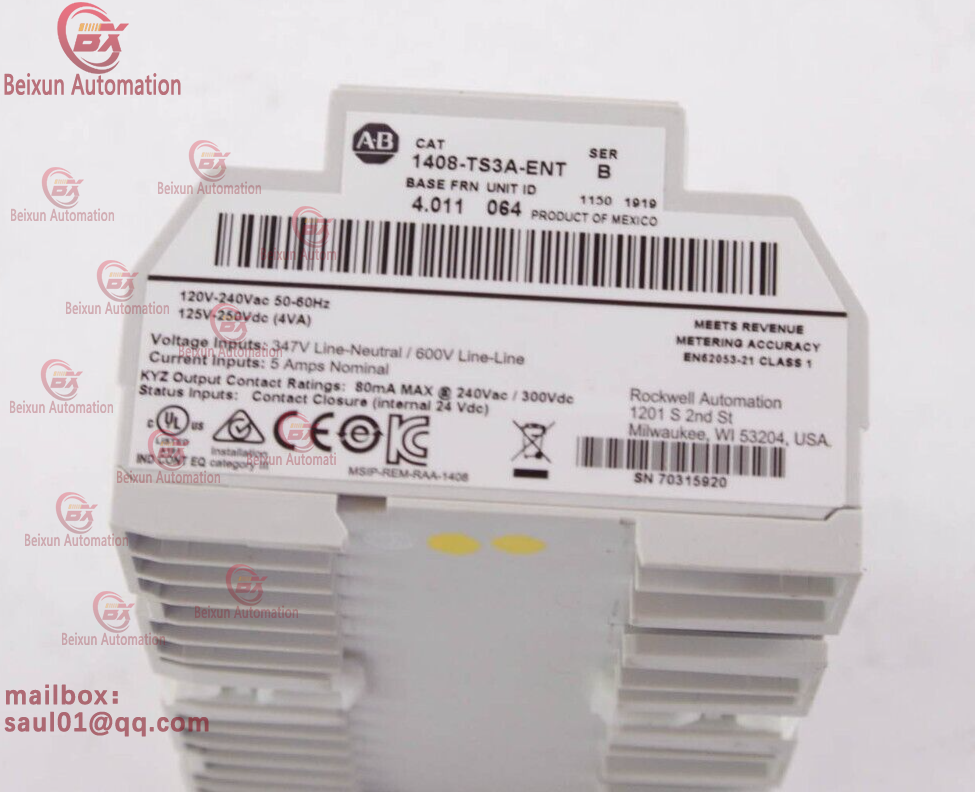 Allen Bradley 1408-TS3A-ENT / 1408TS3AENT Ser B Powermonitor 1000 Power Supply