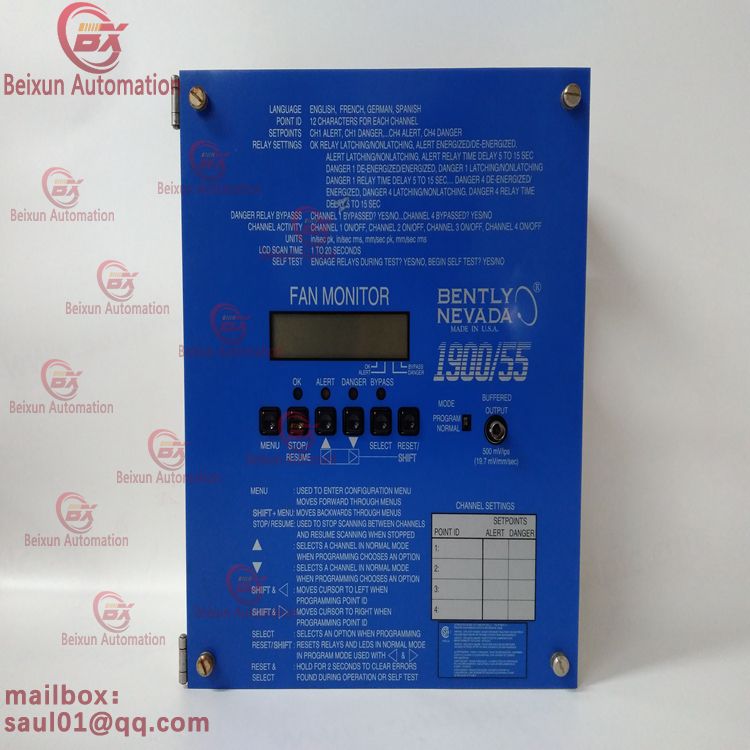 BENTLY 1900/55 190055-0Z-01-01-01 Seismic monitoring module