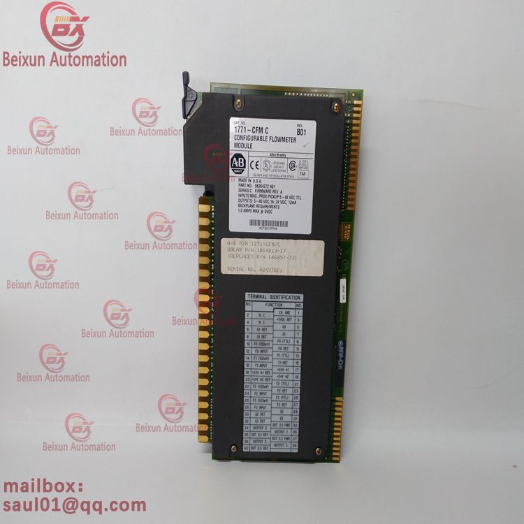 AB 1771-CFM Input and Output module of the controller