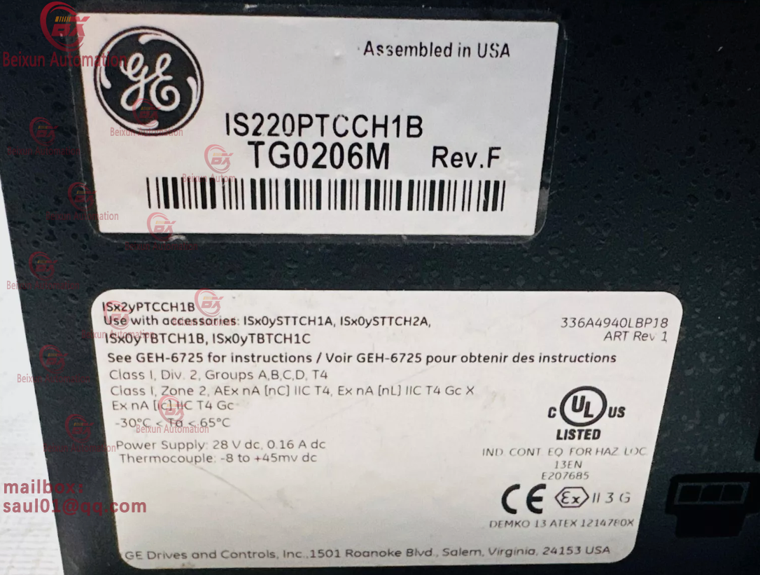 GE IS220PTCCH1A THERMOCOUPLE MODULE