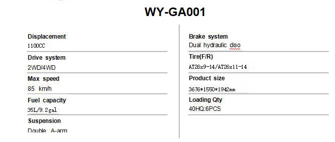 All-terrain Vehicle 4x4 four-wheel WY-GA001 aduIt off-road vehicle(图2)