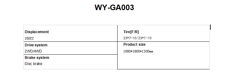 Four-wheel dirt bike GY6 variable speed mountain shaft drive adult WY-GA003(图2)