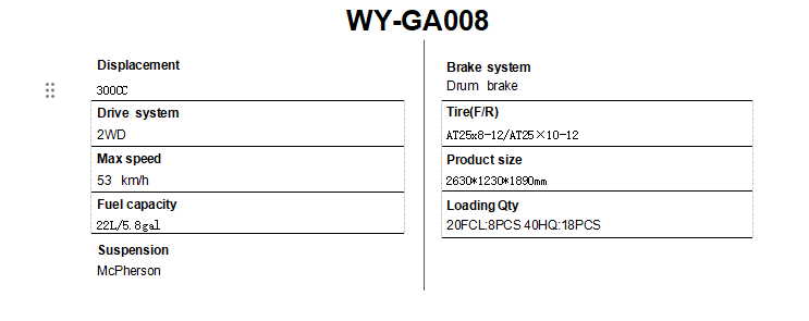 All-terrain Vehicle 4x4 four-wheel WY-GA008 aduIt off-road vehicle(图2)