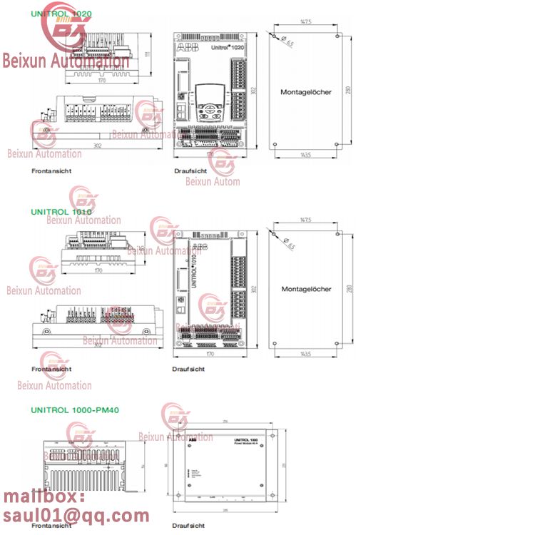 ABB UNITROL 1010 3BHE035301R1002 Multi-function controller(图3)