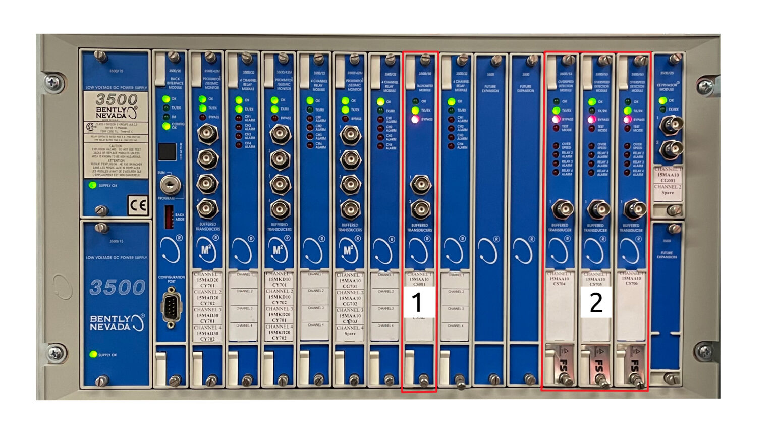 Bentley Nevada 3500 Series module classification 