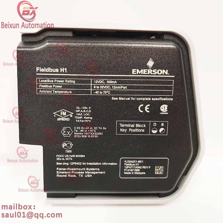 Emerson DELTAV KJ3242X1-BK1 12P4711X042 Fieldbus H1